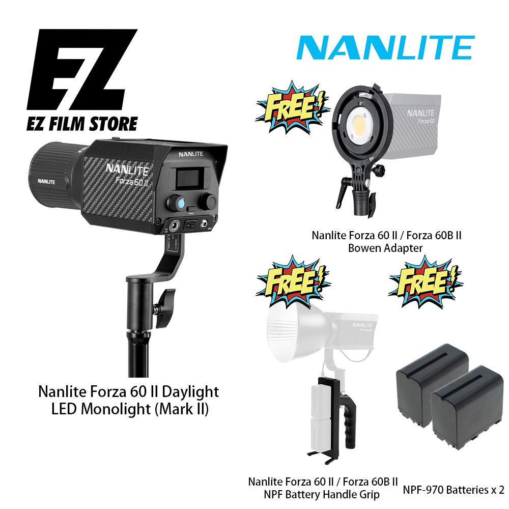 Nanlite Forza 60 II Daylight LED Monolight (Mark II), Photography ...