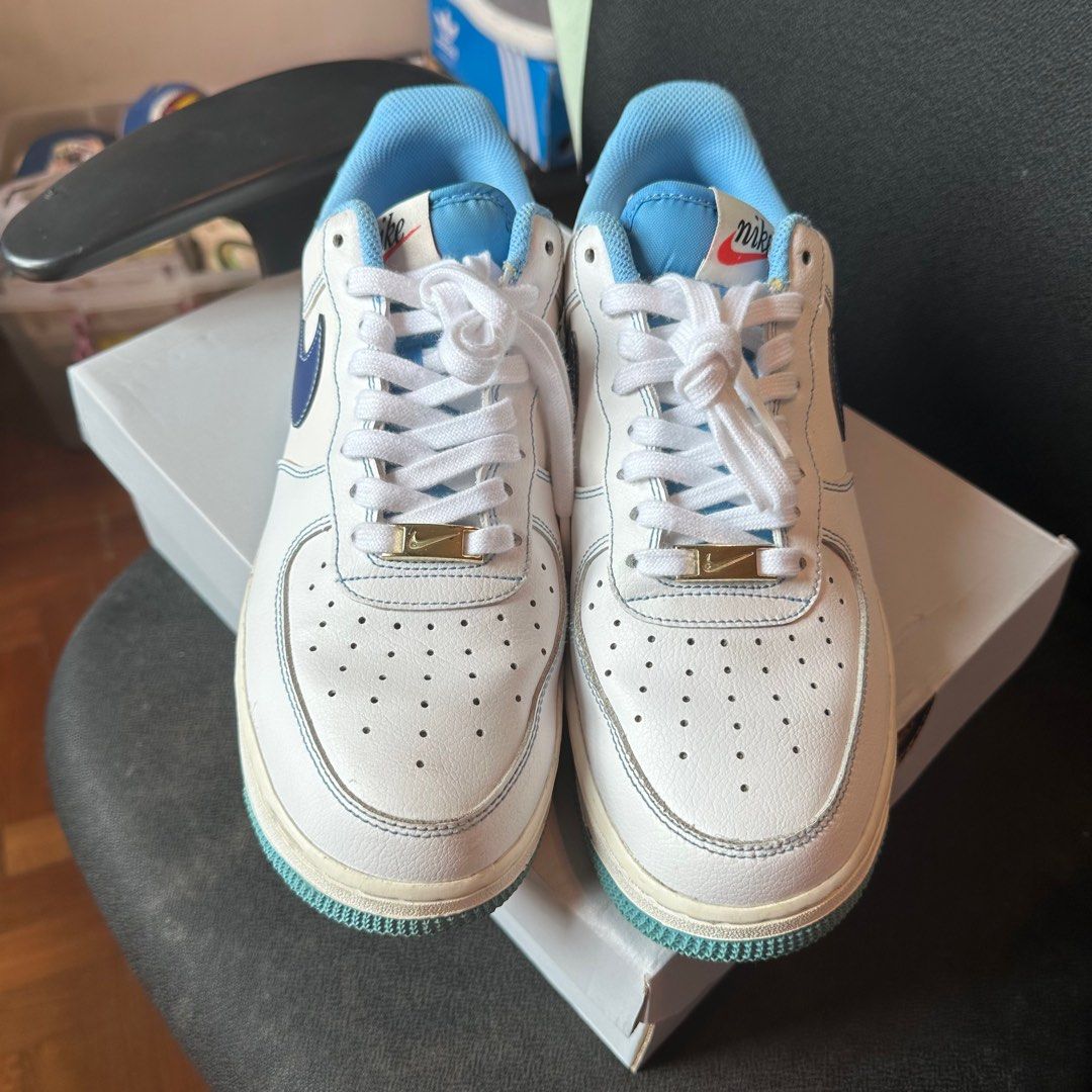 Air force 1 white deep royal blue discount