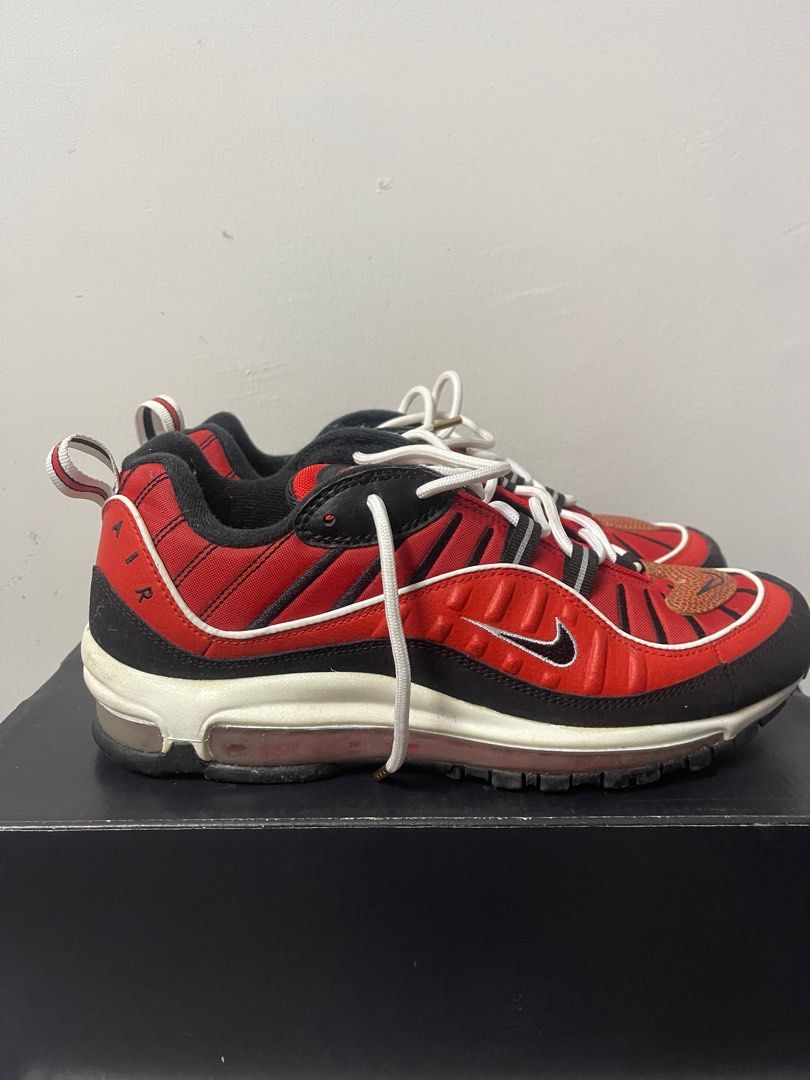 Black and red air max 98 top