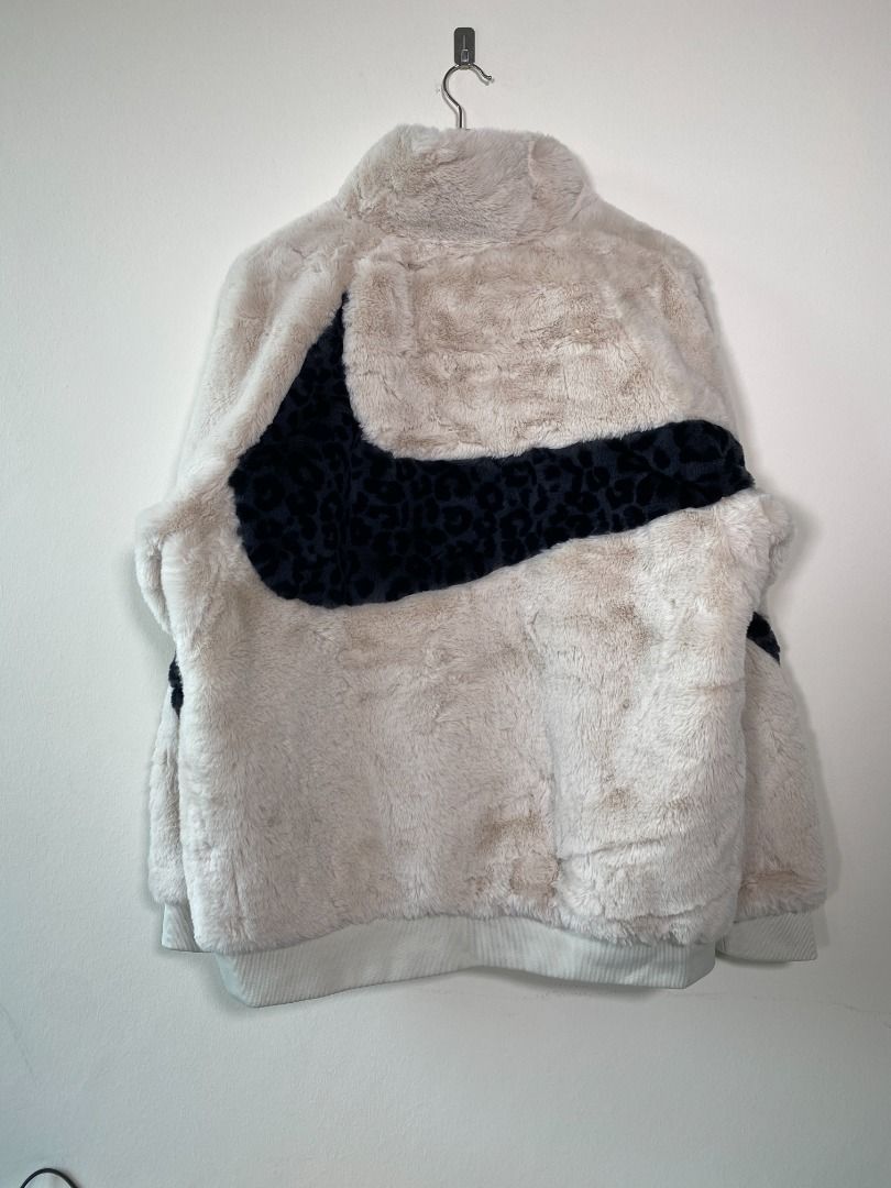 nike leopard fur jacket