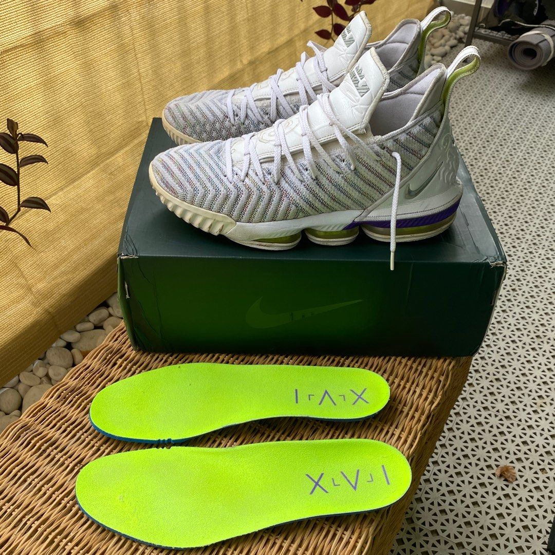 Nike LeBron 16 White Hyper Grape Volt Trade Accepted