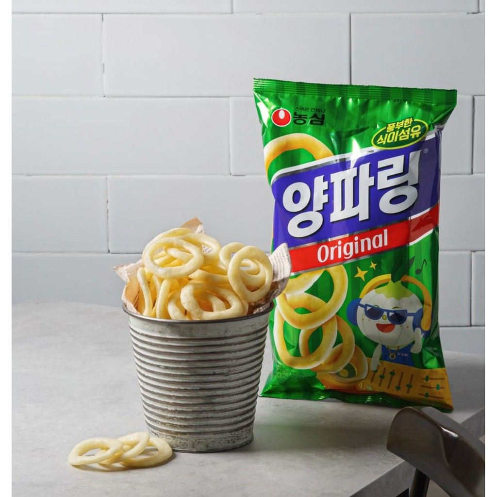Nongshim onion rings Korean onion flavoured snack tidbits crispy snacks