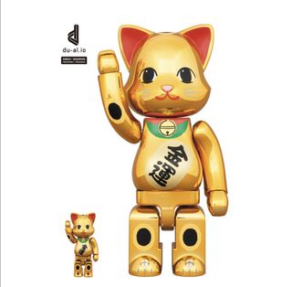 本日特価】 超合金 BE@RBRICK 銀メッキ弐 ベアブリック 招き猫 BE