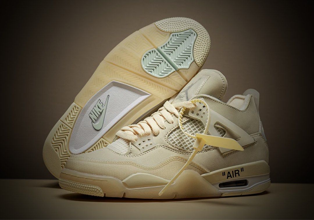 WMNS) Off-White x Air Jordan 4 SP 'Sail' CV9388-100 - KICKS CREW