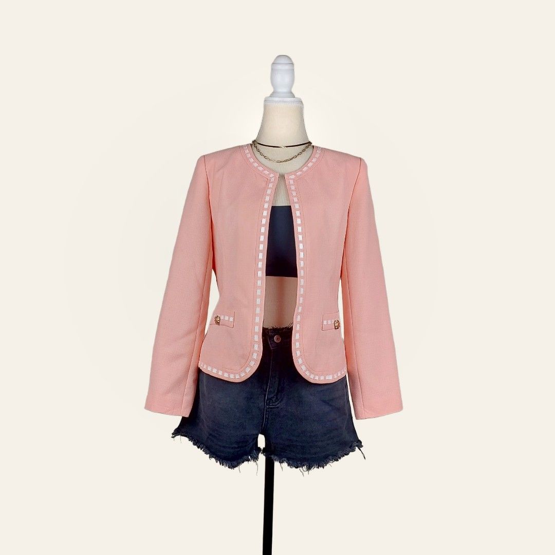 bruised peach blazer