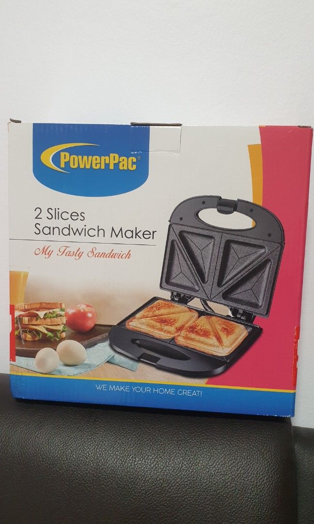 PowerPac 2 Slices Sandwich Maker, TV & Home Appliances, Kitchen Appliances, Ovens & Toasters on