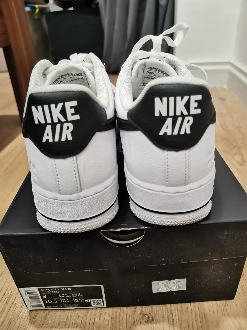 Nike Air Force 1 '07 LV8 40th anniversary trainers in white and black