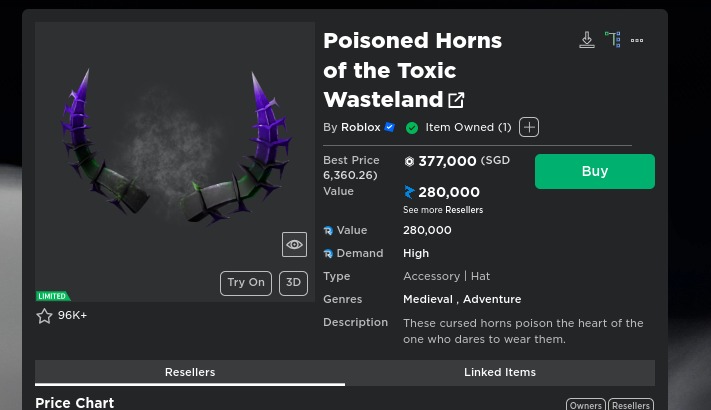 🔥 Roblox Limited (Dominus Messor) x2, Video Gaming, Gaming Accessories,  In-Game Products on Carousell