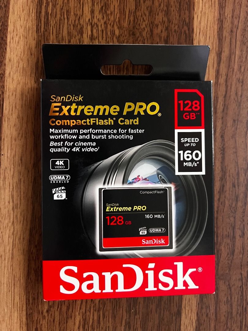 SanDisk 128GB Extreme Pro CompactFlash Card 160MB/s UDMA7