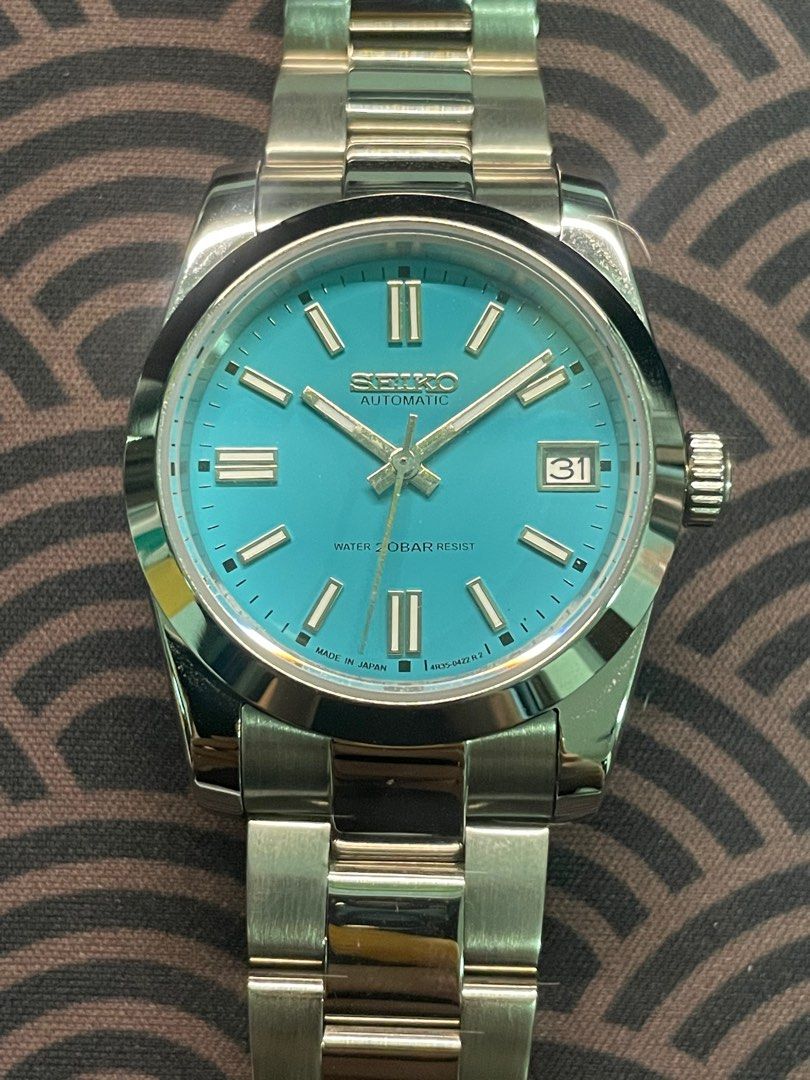 Seiko Custom Mod “Oyster Perpetual Tiffany” 36mm case, Men's Fashion,  Watches & Accessories, Watches on Carousell