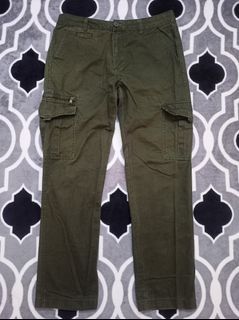 Seluar Noton Cargo Pants Green Army 32"