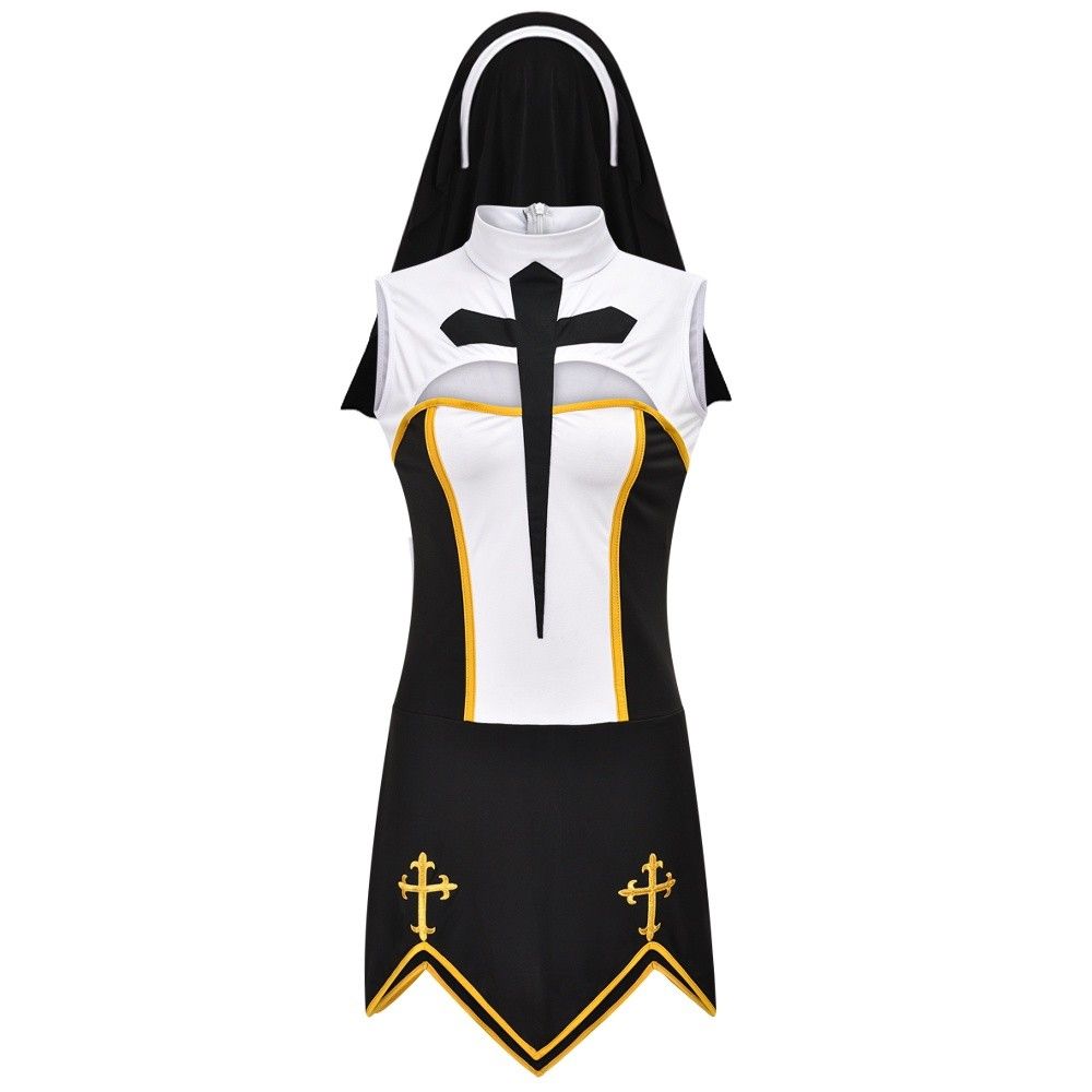 Sexy Nun Costume Cosplay Halloween Womens Fashion Dresses And Sets Dresses On Carousell 8589