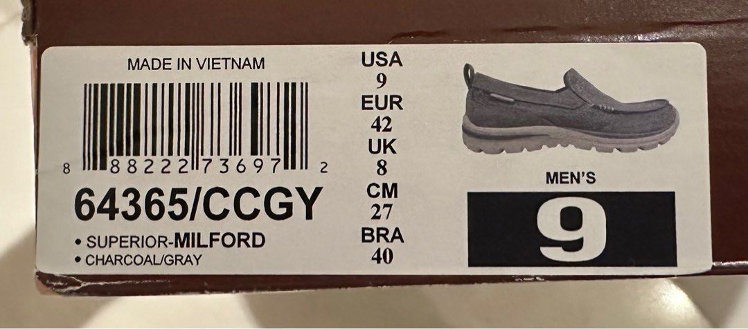 Skechers milford charcoal sales