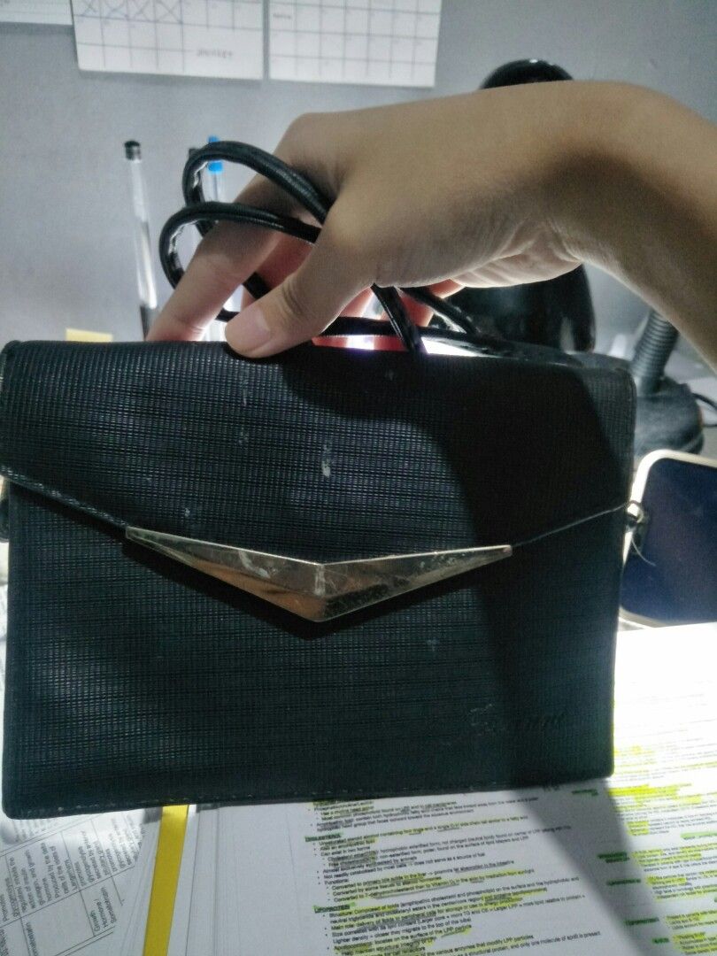 Small thin black sling bag (Category: Shoulder Bags) located in Marikina City. Submitted by jenzitems (Listing ID 1211638598, Image 1). Description: good quality..