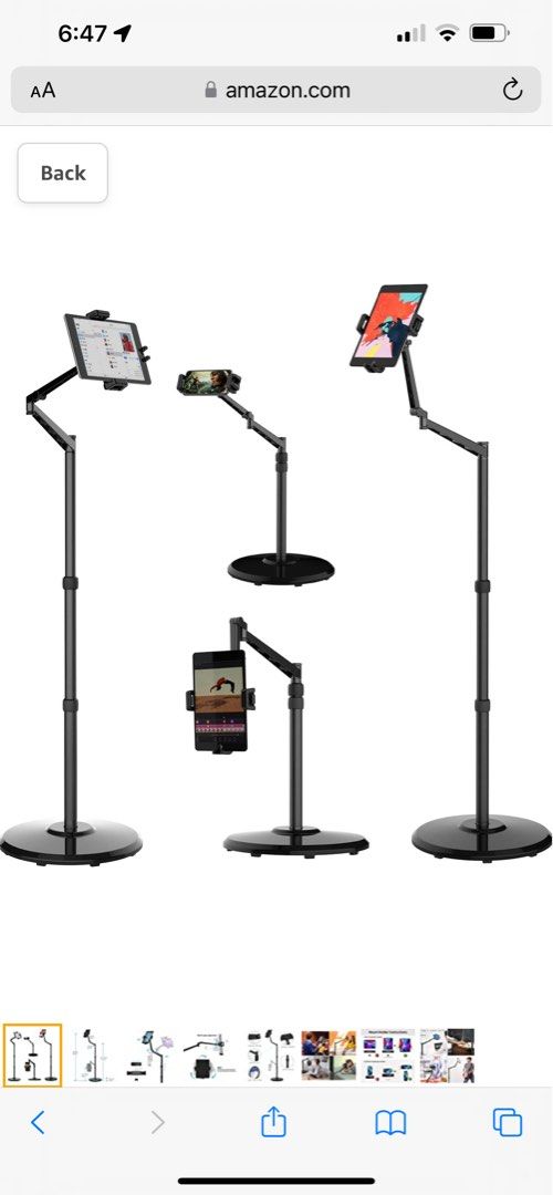 Smatree Tablet Floor Stand, 360 Degree Rotating with Height Adjustable