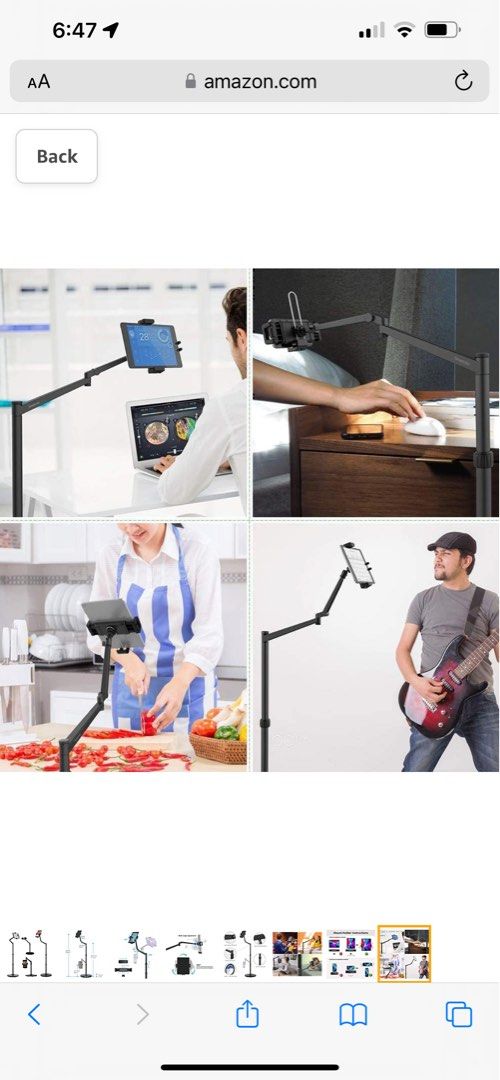 Smatree Tablet Floor Stand, 360 Degree Rotating with Height Adjustable
