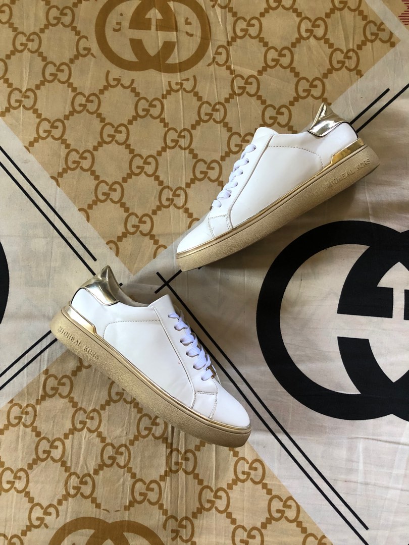 university gold sneakers