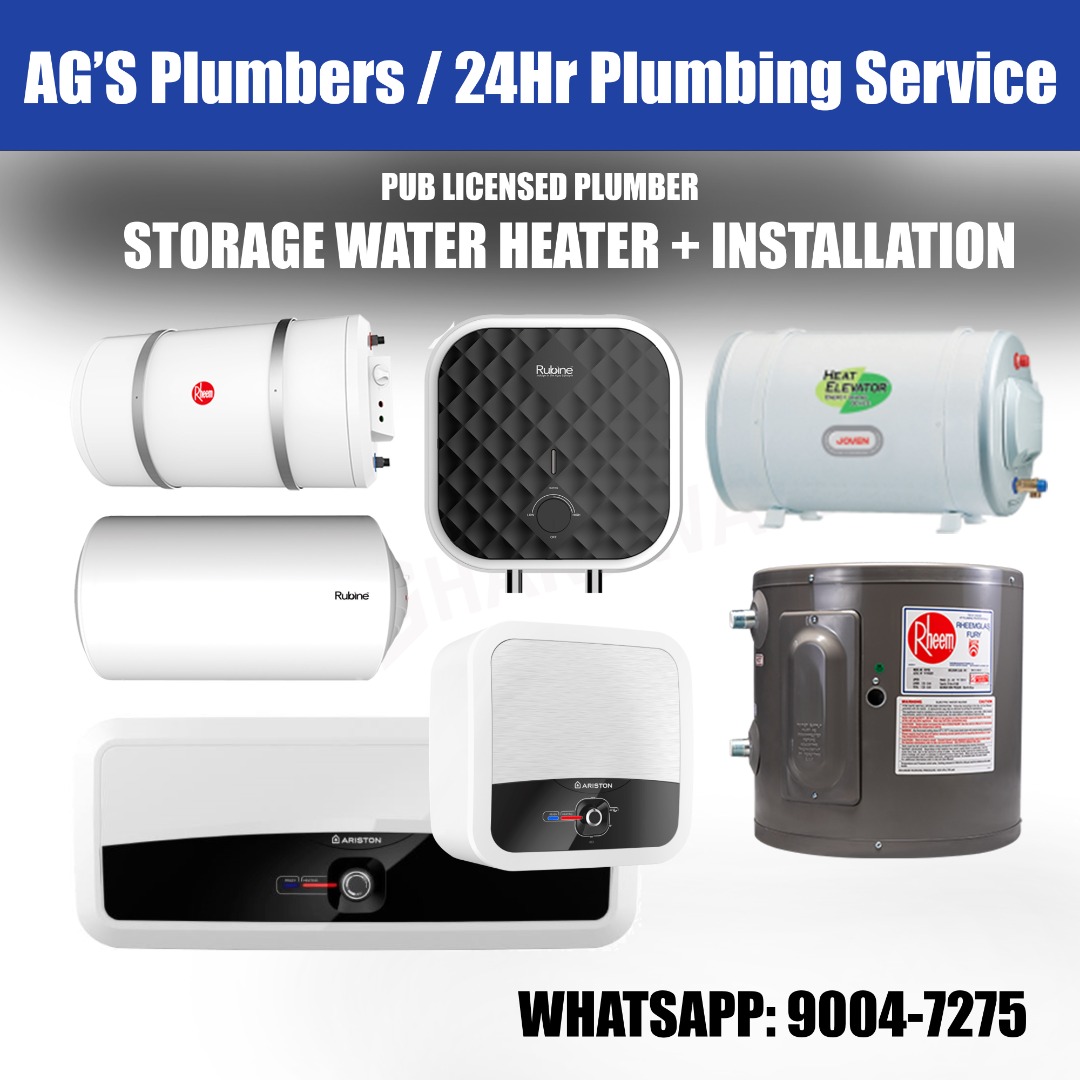 Storage Water Heater Leak, Replacement, Sales / Installation Plumber