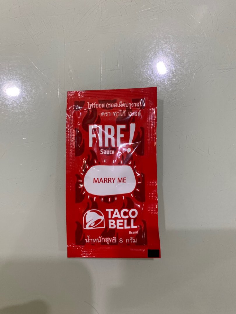 Taco Bell Sauce Packets Will You Marry Me