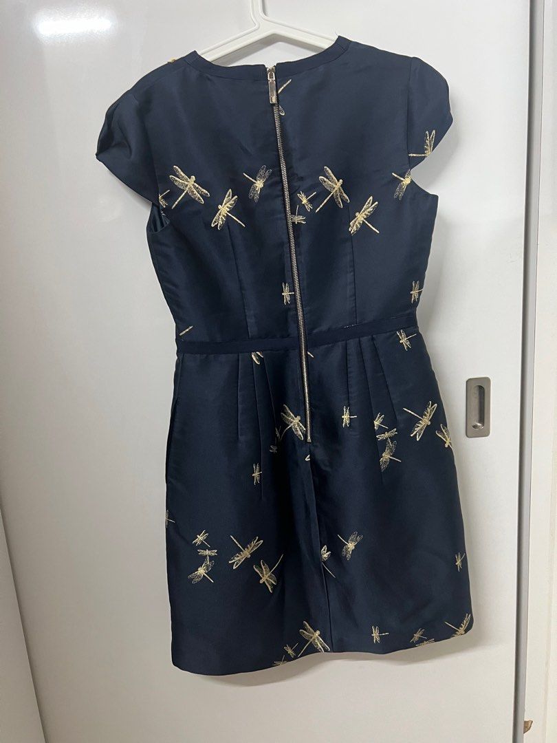 Ted baker navy dragonfly dress top