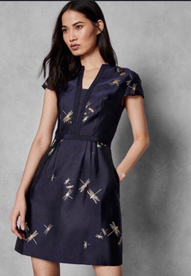 Ted baker dragonfly jacquard dress sale