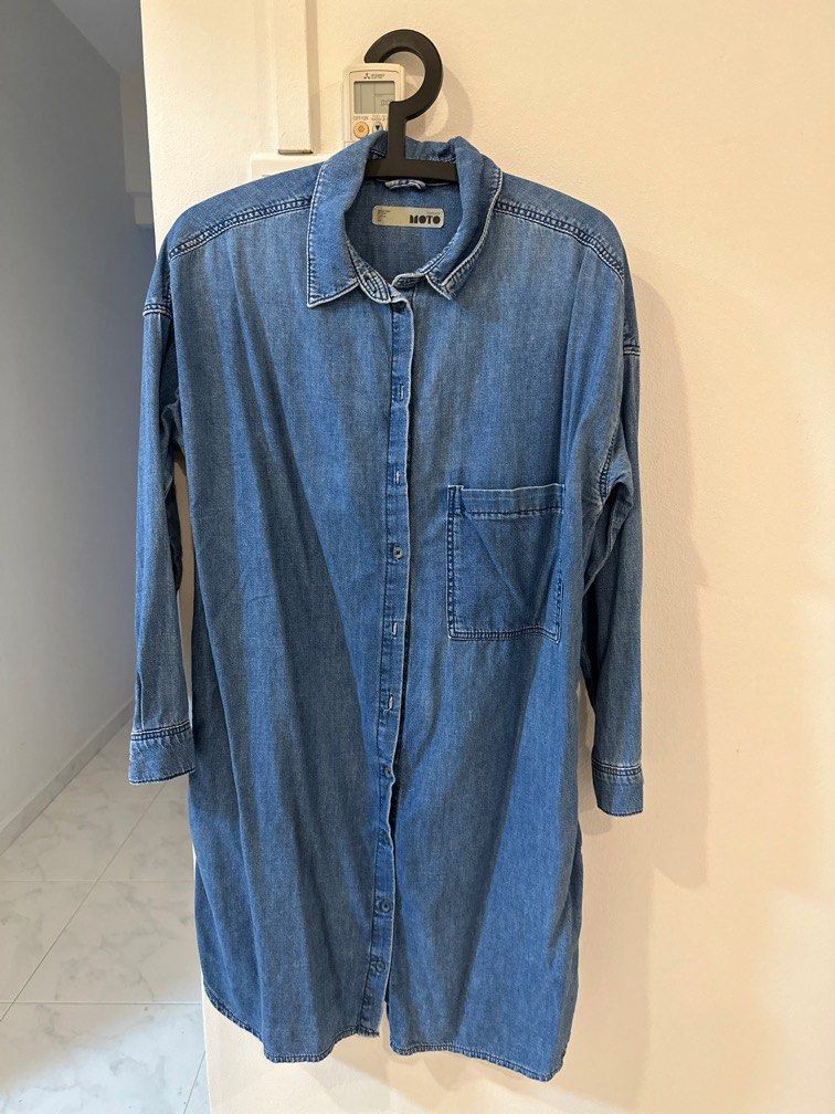Topshop denim 2025 shirt dress