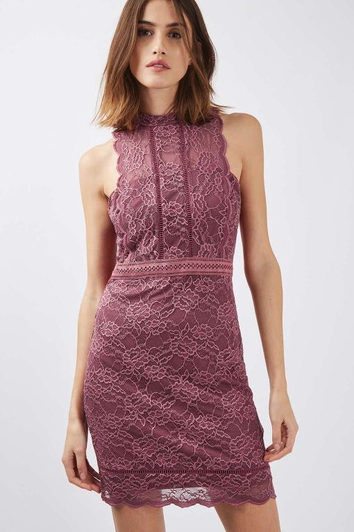 topshop lace bodycon dress Topshop - Lace Insert Mini Slip Dress - Women - Polyester - 4 US