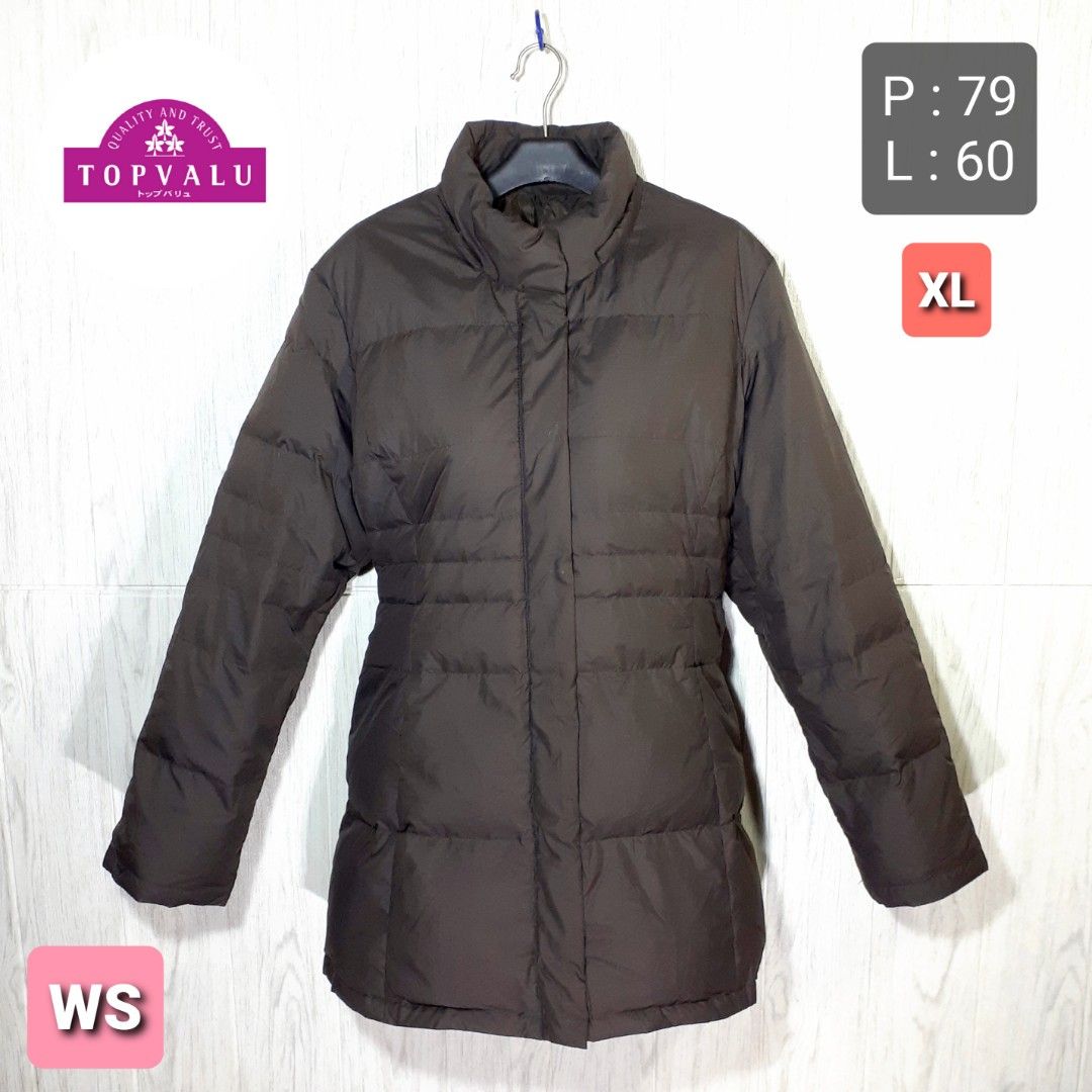 TOPVALU Jaket Bulang Bulu Angsa Musim Dingin Long Coat Puffer