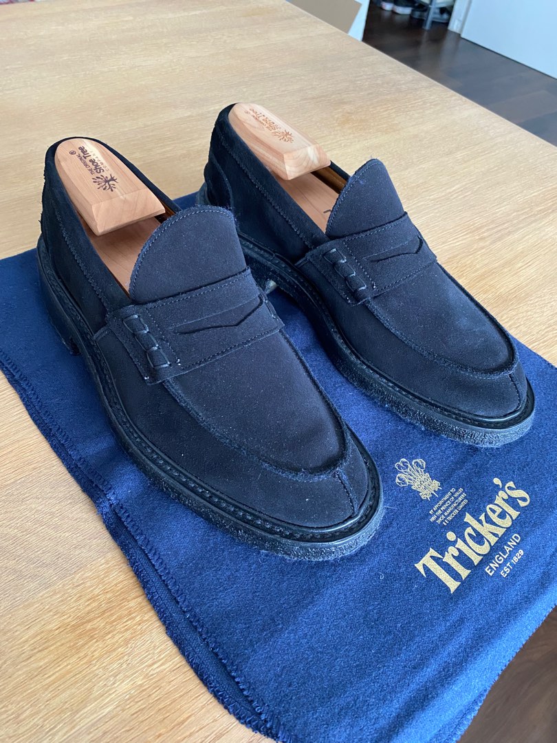 All black discount suede loafers mens