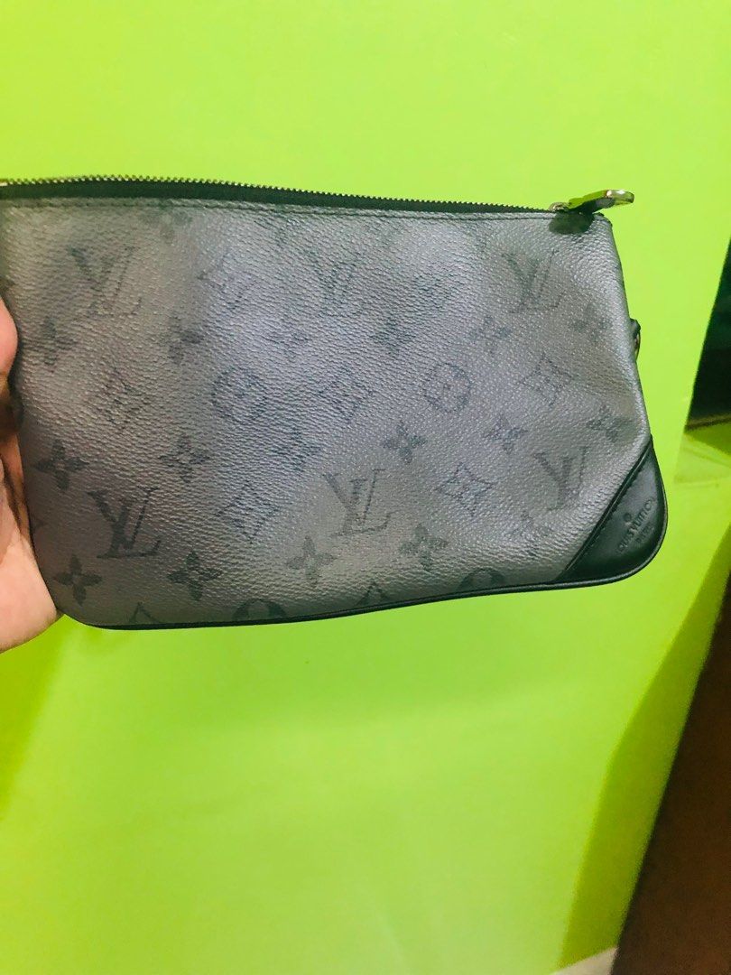 Two tone Lv sling beltbag or pouch (Category: Luxury Bags & Wallets) located in Quezon City. Submitted by macaj_thrift_shop2 (Listing ID 1211581007, Image 1). Description: Self authentication. Searchable code correct code and made in Almost new lv two tone bag that can be worn as sling beltbag or clutchAs is po. No sling inclusion just the bag itself..