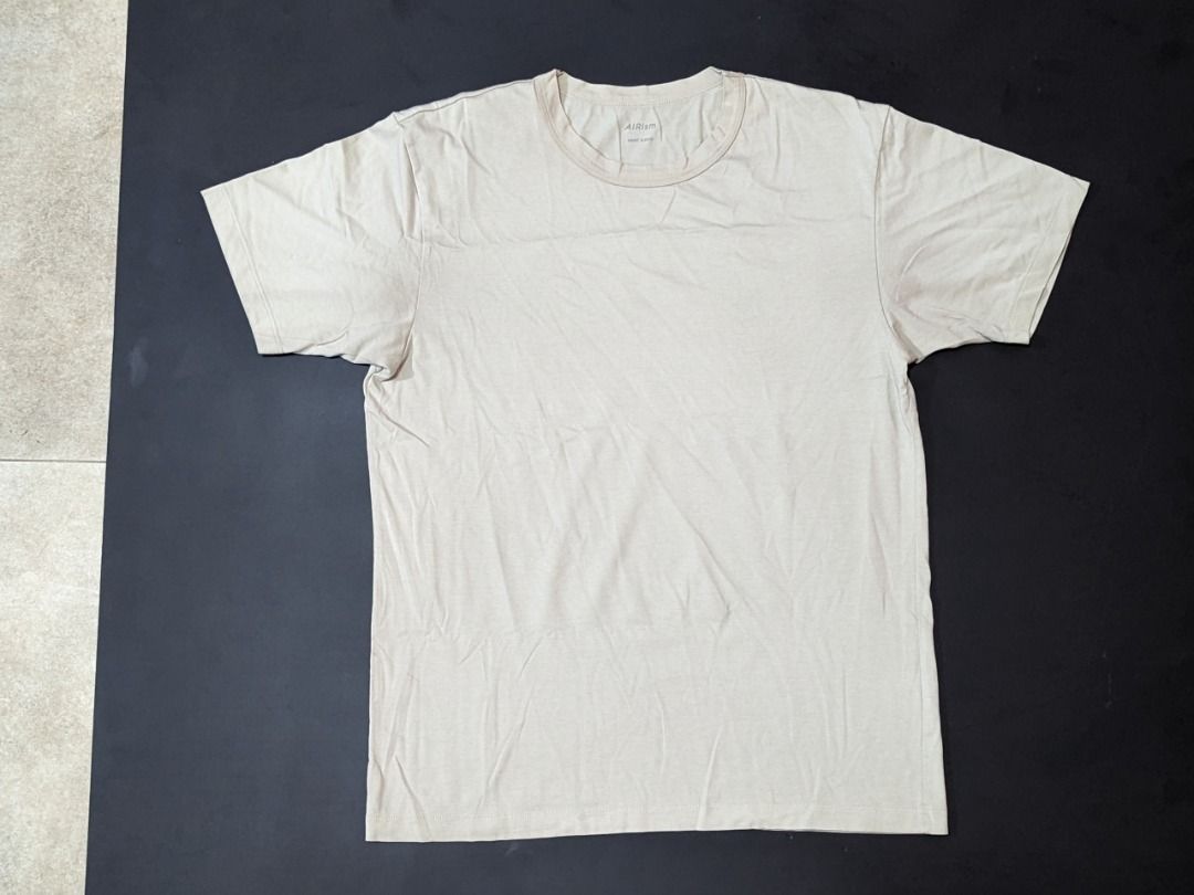 Uniqlo Airism Cotton Crew Neck T-Shirt Short Sleeve (Small)