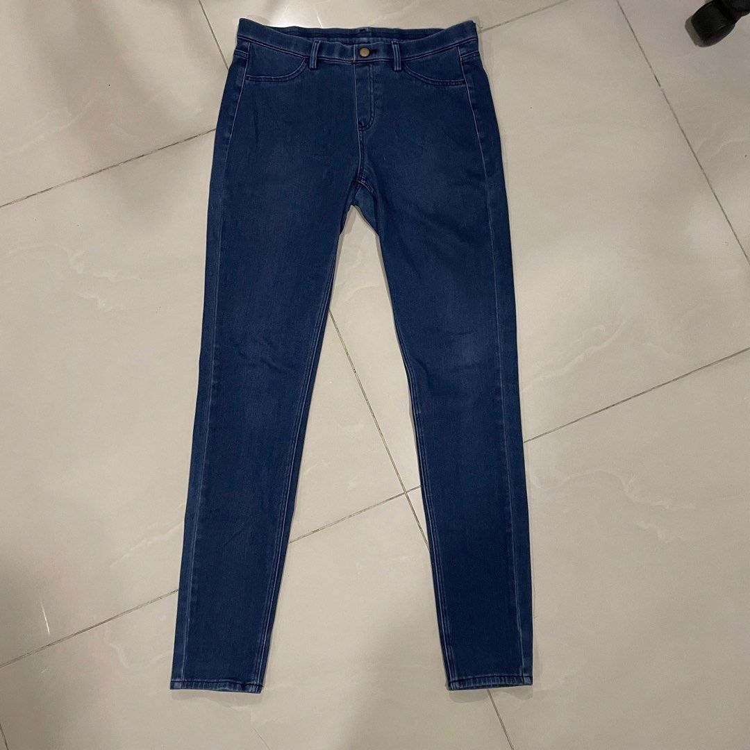 Uniqlo Blue Jeggings, Women's Fashion, Bottoms, Jeans & Leggings on  Carousell