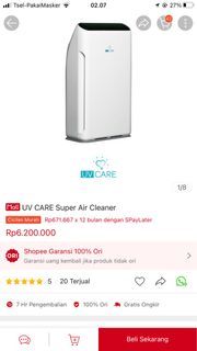 UV Care super air cleaner air purifier