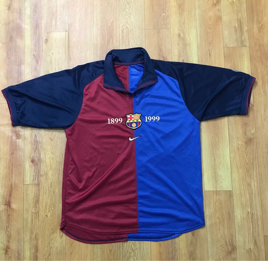 Vintage 90s Barcelona Jersey Soccer, Men's Fashion, Tops & Sets