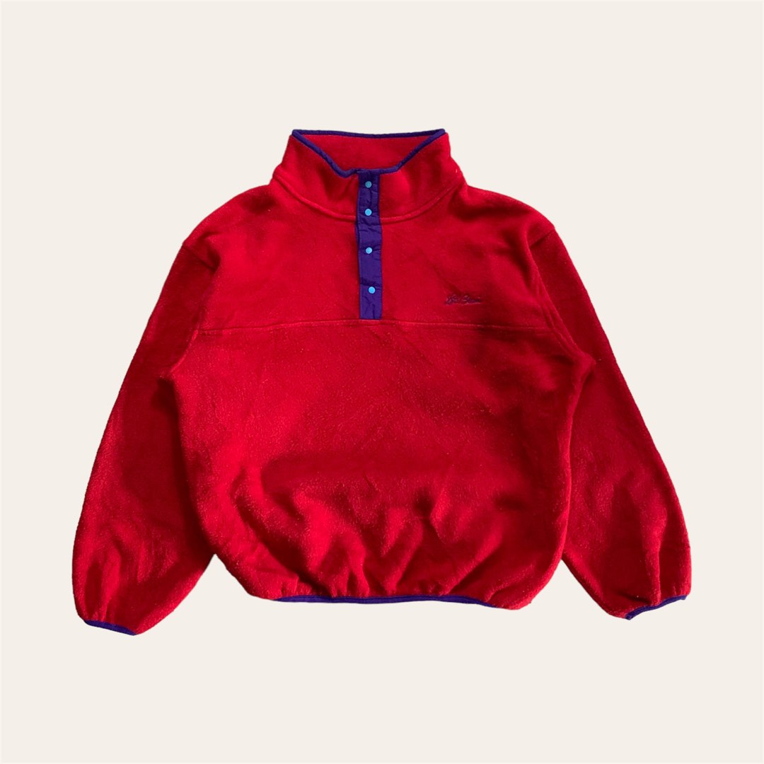 1990'S LL Bean Fleece Jacket, Men's XL, Vintage unclear navy blue type Vintage Second Hand