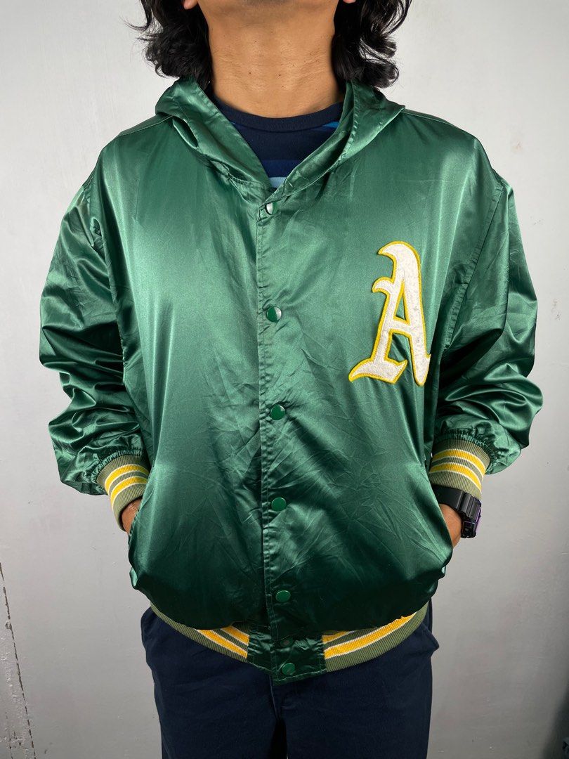 Vintage Oakland Athletics Starter Jersey Size XL Pinstripes Distressed  Baseball