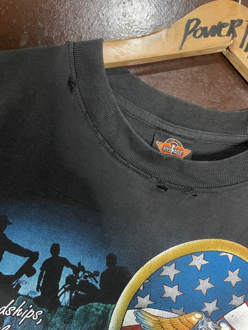 Vintage Rock Eagle Live to Ride Muscle Shirt, Men's Fashion, Tops & Sets, Tshirts & Polo Shirts