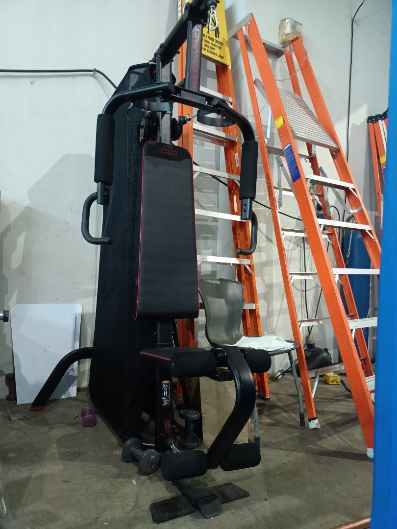 Weight training compact home gym Decathlon