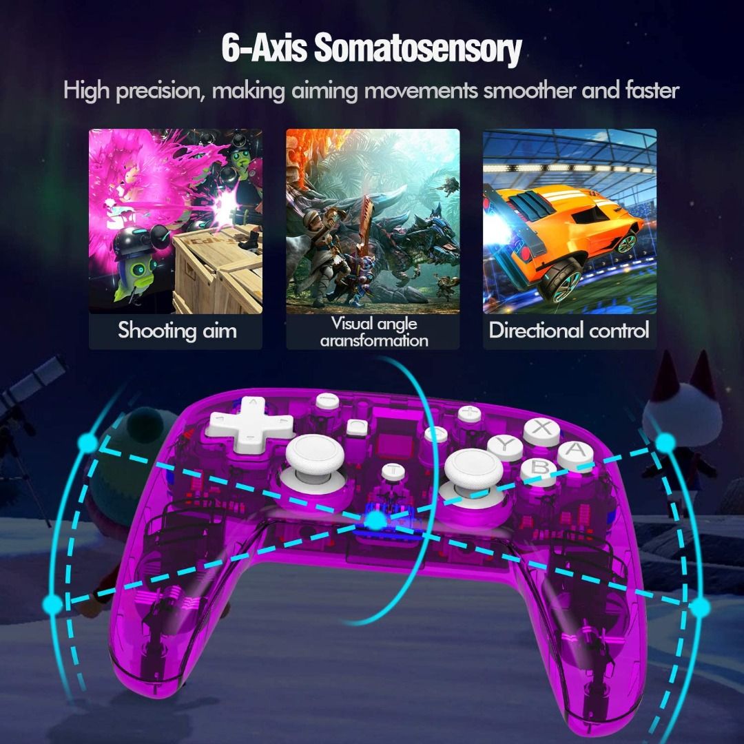 Wireless Switch Pro Controller for Switch/Switch Lite, EasySMX Remote ...