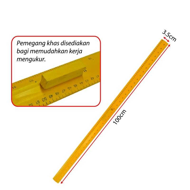 Wooden 1 Meter Ruler, Hobbies & Toys, Stationery & Craft, Stationery ...