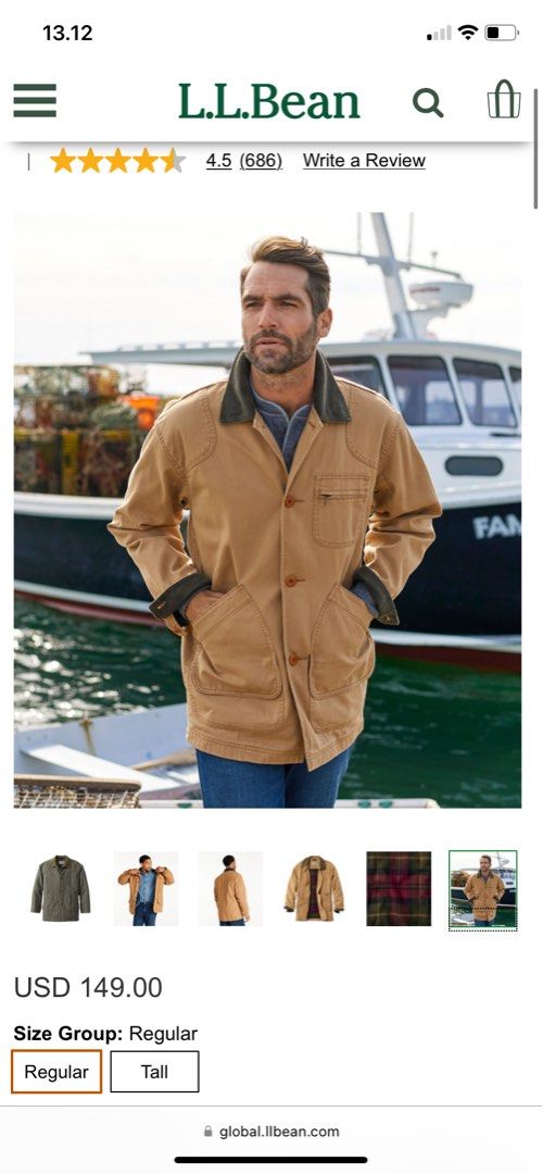 Ll bean foreside field shop jacket