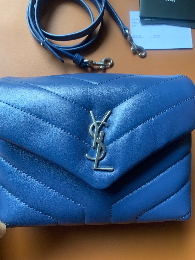 YSL TOY LOULOU in Blue, Luxury, Bags & Wallets on Carousell