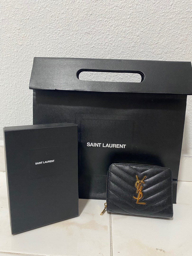 YSL Wallet with Coin Pouch, Luxury, Bags & Wallets on Carousell