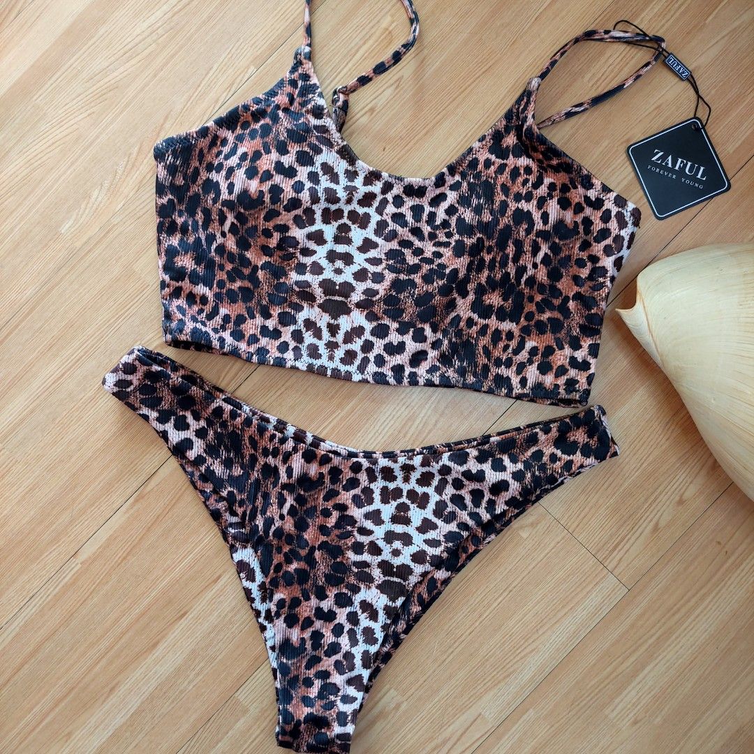 Zaful animal print bikini on sale