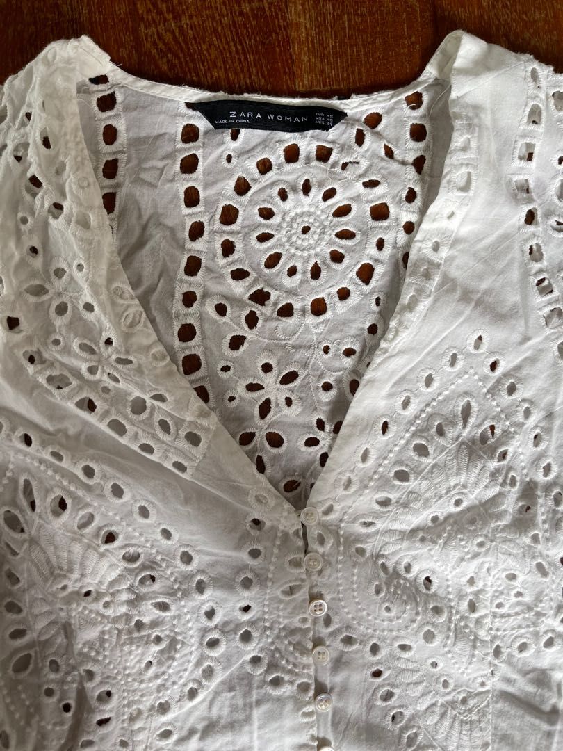 ZACATECAS WHITE LACE BLOUSE