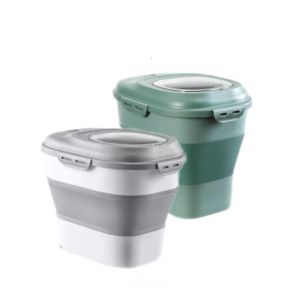 25kg Collapsible Rice Dispenser (Category: Food Organization & Storage) located in Manila. Submitted by virtualtindahanipaul (Listing ID 1148964058, Image 1). Description: 🍚🍚🍚🍚🍚🍚🍚🍚🍚🍚🍚🍚🍚🍚🍚🍚🍚🍚🍚🍚🍚🍚🍚🍚🍚🍚 1、High-Quality Materials: Made of high-quality TPR materials, foldable and durable. 2、Firm Sealing: Good air tightness. There are four buckles and four sealing rings on the side of the cover. The tightness guarantees maximum 