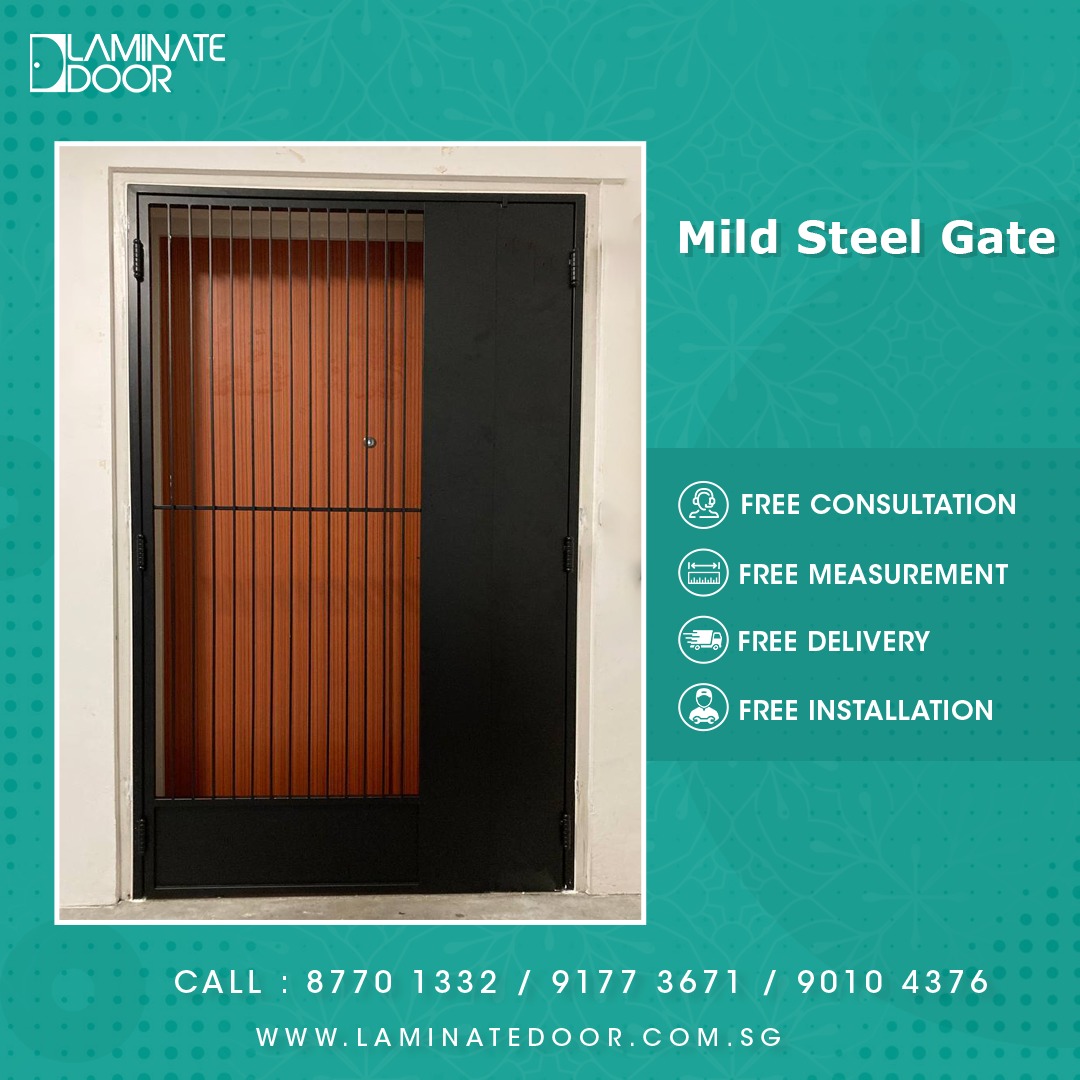 4x7ft Vertical Mild Steel Gate, Furniture & Home Living, Security ...