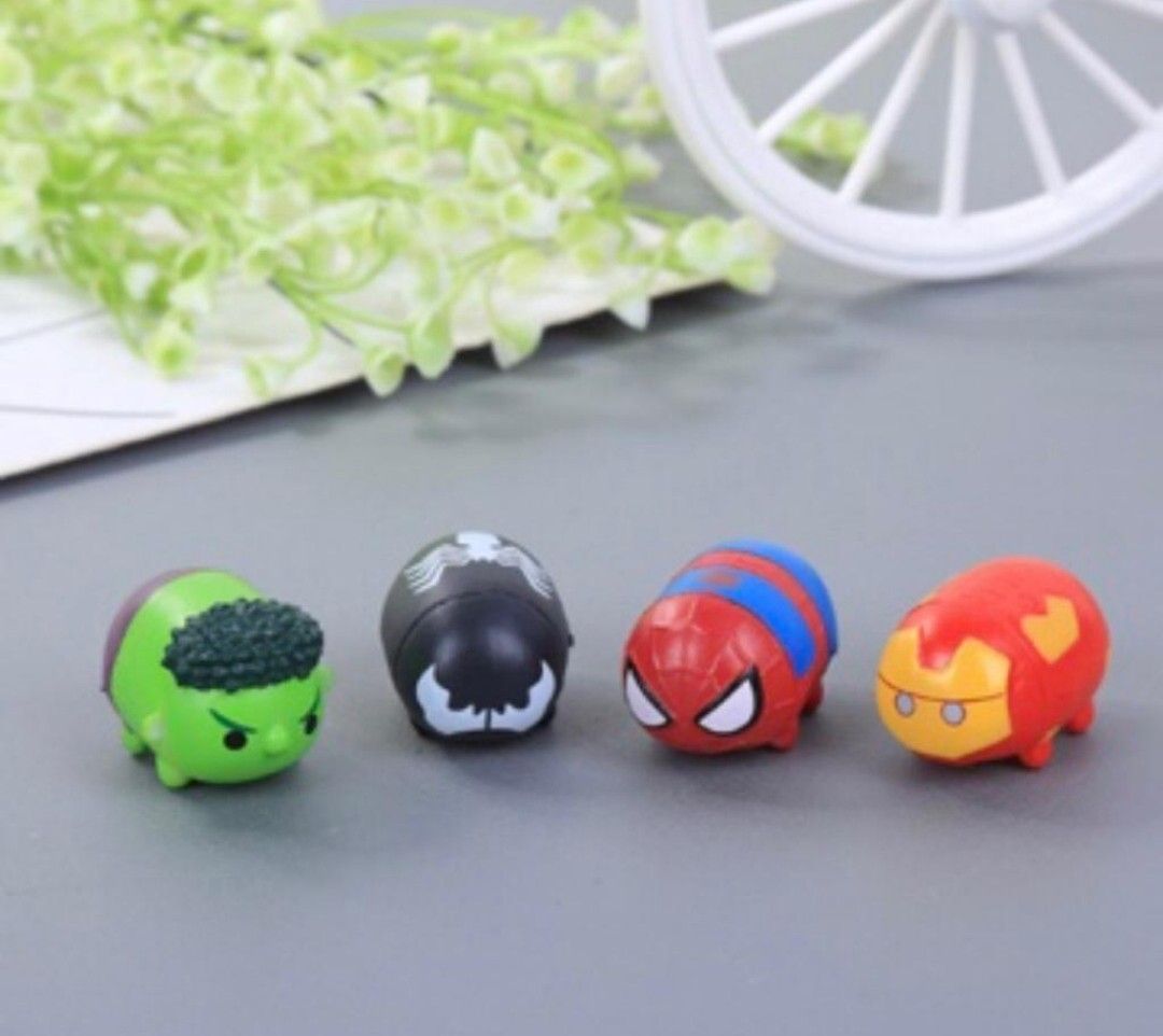 Lot De 8 Figurines Tsum Tsum Marvel – Disney, Spiderman Et Autres