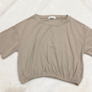 下鬆緊短版坑條上衣