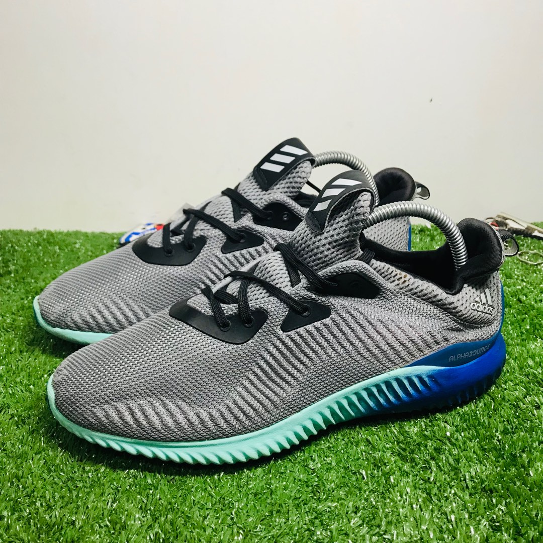 ADIDAS ALPHA BOUNCE 1 GREY BLUE USED ITEM BUNDLE SNEAKER